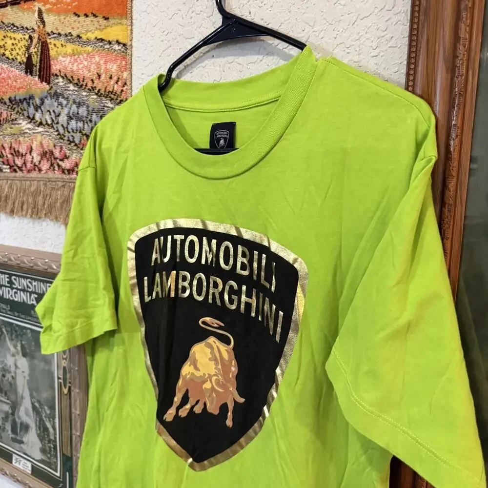 NWOT Automobili Lamborghini Green‎ Shirt Mens Size Medium Swinger International